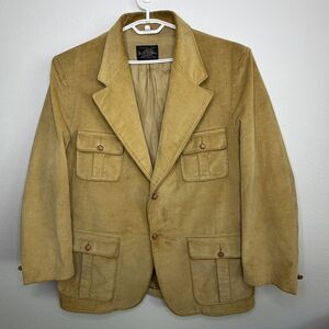 Vintage Brad Whitney Carmel By The Sea Jacket Mens XL Gold Corduroy Blazer